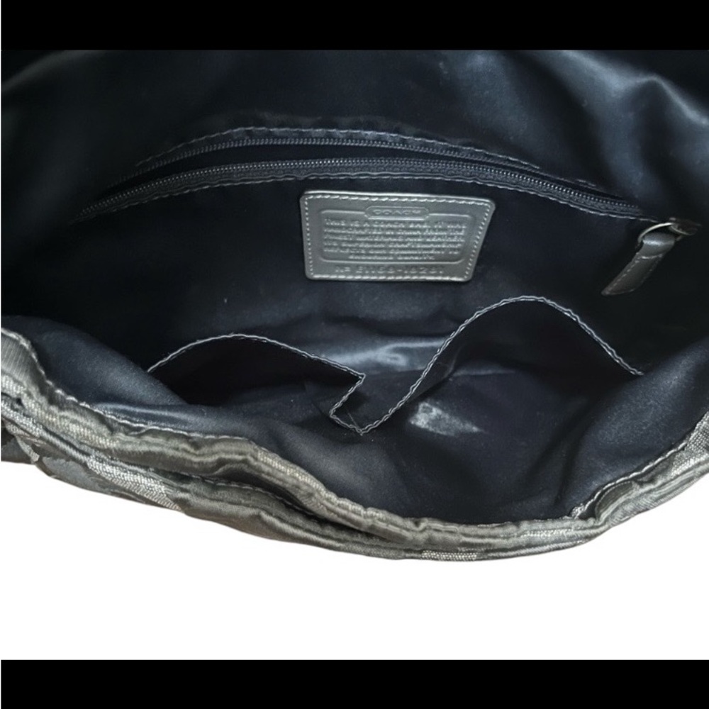 NWT COACH KRISTIN LUREX METALLIC JACQUARD CROSSBODY/SHOULDER BAG IN GUNM… - Picture 10 of 13